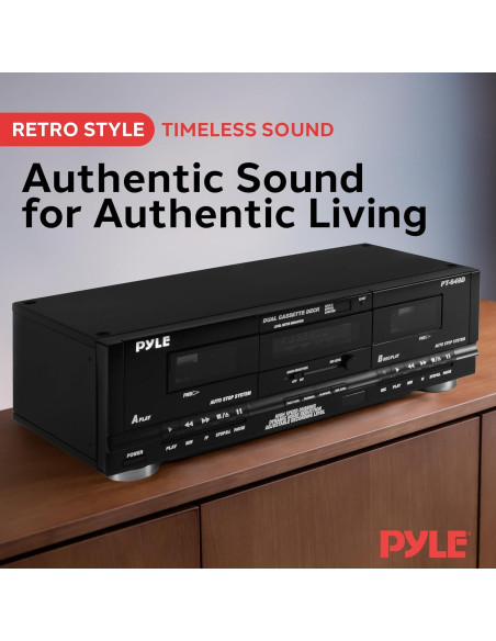 Reproductor de Cinta Doble Pyle Home PT649D 110V/220V RCA