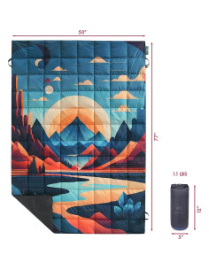 Manta de Camping Olivialand 77x50cm Resistente al Agua 2