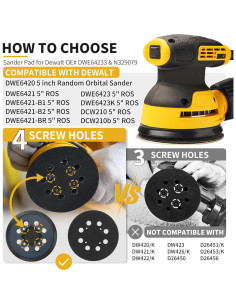 Pad de Lijadora Dewalt 5" 2 Pack Gancho y Bucle 2