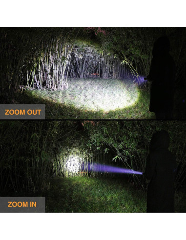 Linterna Táctica EverBrite 900 Lúmenes Zoomable 3 Modos