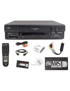 VCR VHS JVC HR-VP con Control Remoto y Adaptador USB