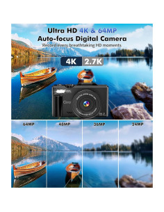 Cámara Digital 4K CIRRO W01 64MP WiFi Zoom 18X Pantalla 3" 2
