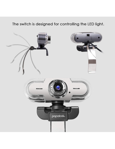 Webcam Papalook PA452 Full HD 1080P con Micrófono USB