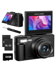 Cámara Digital Maenlans 4K 64MP Compacta con Zoom 18X