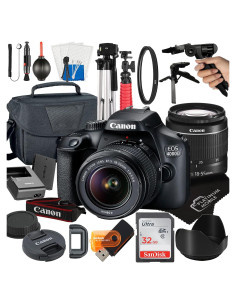 Cámara DSLR Canon EOS 4000D con Lente 18-55mm y Accesorios