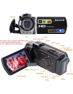 Cámara Digital Kicteck 604s Full HD 1080P 24MP Zoom 16X 2