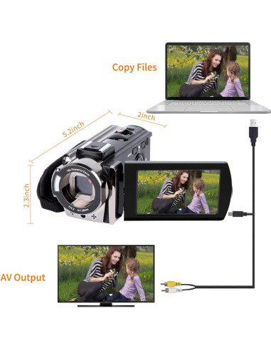 Cámara Digital Kicteck 604s Full HD 1080P 24MP Zoom 16X