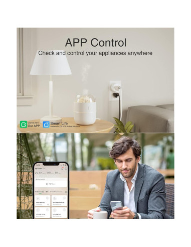 Enchufe Inteligente GHome WP3 Wi-Fi Control Remoto Alexa
