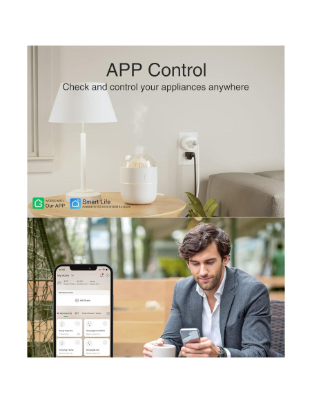 Enchufe Inteligente GHome WP3 Wi-Fi Control Remoto Alexa