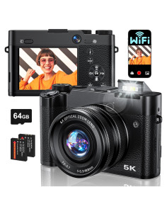 Cámara Digital ToAuite DC205X 5K 30FPS 64MP Zoom 6X