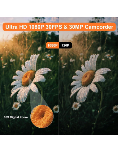 Cámara de Video Ordro HDV-V12 1080P Infrarroja con 16GB