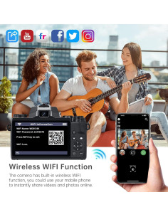 Cámara Digital 8K UIKICON WD05 con Pantalla Táctil 4" 2