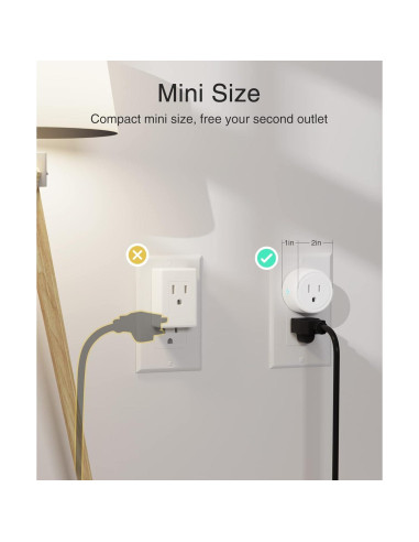 Enchufe Inteligente GHome WP3 Wi-Fi Control Remoto Alexa
