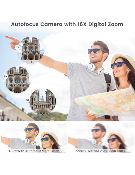 Cámara Digital 8K UIKICON WD05 con Pantalla Táctil 4"