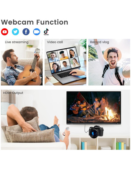 Cámara Digital 8K UIKICON WD05 con Pantalla Táctil 4"