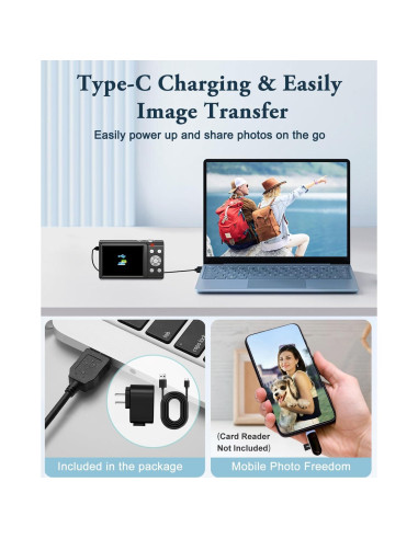 Cámara Digital 4K IGXHAVIZ DC402 48MP Compacta con Zoom 16X