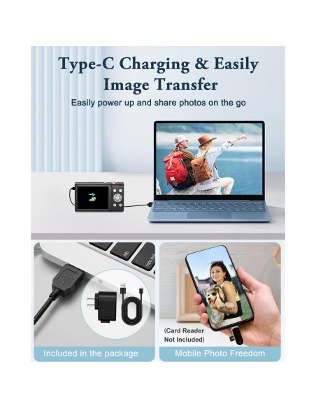 Cámara Digital 4K IGXHAVIZ DC402 48MP Compacta con Zoom 16X