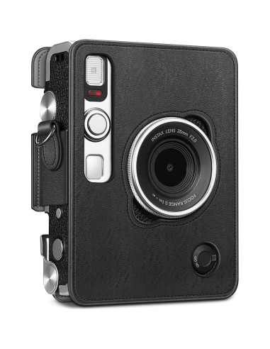Funda Protectora Fintie para Cámara Fujifilm Instax Mini EVO - Cuero Vegano Premium Negro