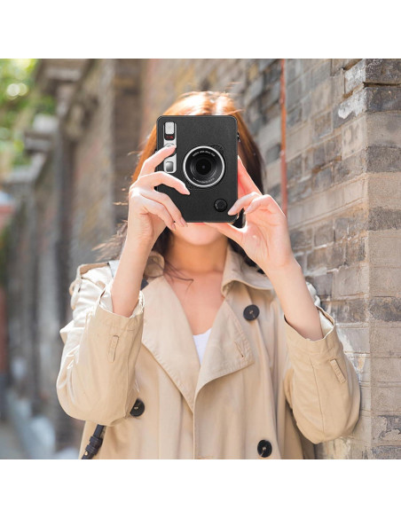 Funda Protectora Fintie para Cámara Fujifilm Instax Mini EVO - Cuero Vegano Premium Negro