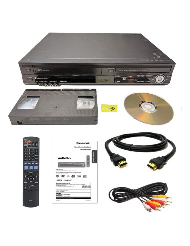 Grabadora VHS a DVD Panasonic con HDMI y Control Remoto