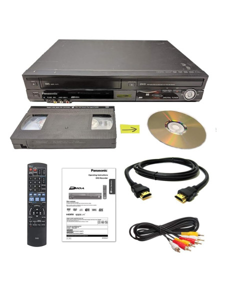 Grabadora VHS a DVD Panasonic con HDMI y Control Remoto