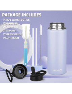 Botella de Agua Aislada MEZMUT 18oz Acero Inoxidable Púrpura 2