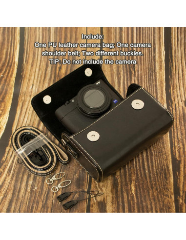 Bolsa de Cámara Rieibi de Cuero PU Vintage para DSLR y SLR