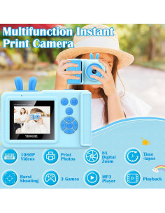 Cámara Instantánea para Niños YINOCHE KC5 1080P Azul 2