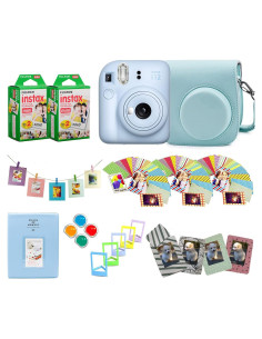 Cámara Instantánea Fujifilm Instax Mini 12 + Accesorios Azul Pastel