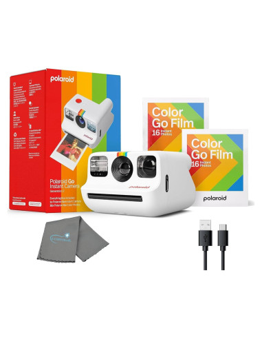 Cámara Instantánea Polaroid Go Generación 2 Set Inicio Blanco con 32 Películas