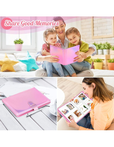 Álbum de Fotos Ablus 256 Bolsillos Rosa Mágico para Instax