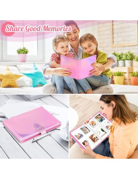 Álbum de Fotos Ablus 256 Bolsillos Rosa Mágico para Instax