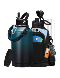 Botella de Agua Aislada VICKNIY 1.89L con Asa y Accesorios