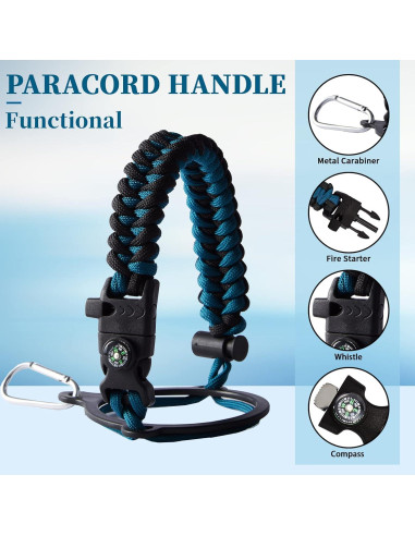 Botella de Agua Aislada VICKNIY 1.89L con Asa y Accesorios