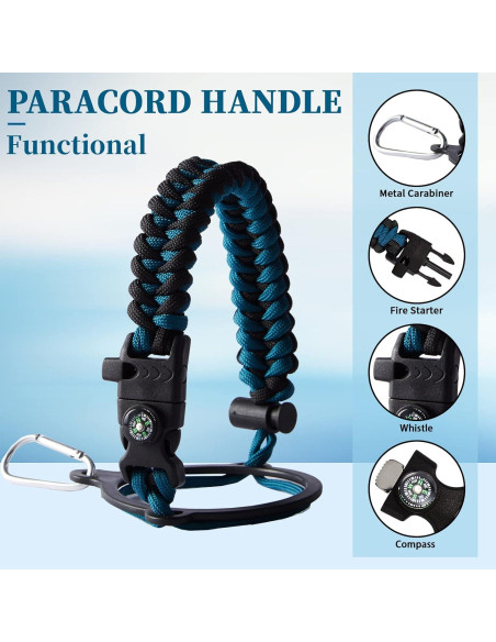 Botella de Agua Aislada VICKNIY 1.89L con Asa y Accesorios