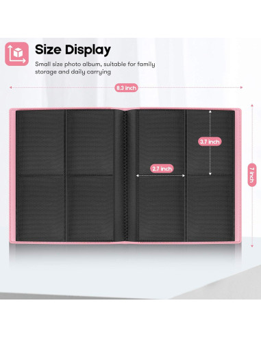 Álbum de Fotos Ablus Rosa 160 Bolsillos para Instantáneas