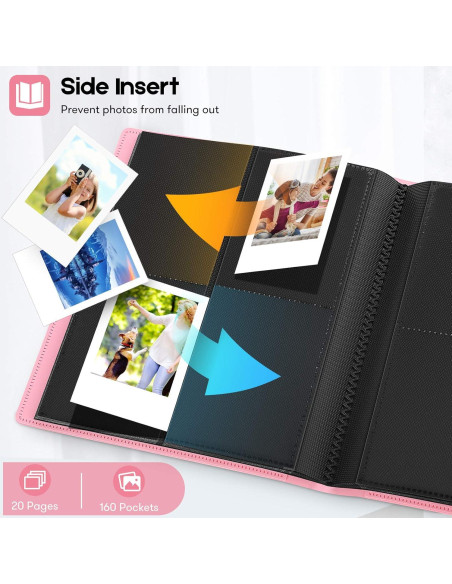 Álbum de Fotos Ablus Rosa 160 Bolsillos para Instantáneas