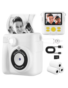 Cámara Instantánea WEEFUN IKSC03 para Niños 8MP HD Blanca
