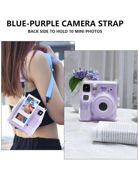 Funda Transparente WOGOZAN para Cámara Fujifilm Instax Mini SE