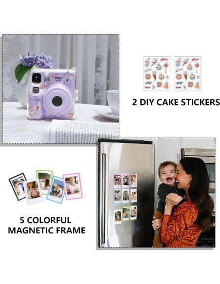 Funda Transparente WOGOZAN para Cámara Fujifilm Instax Mini SE