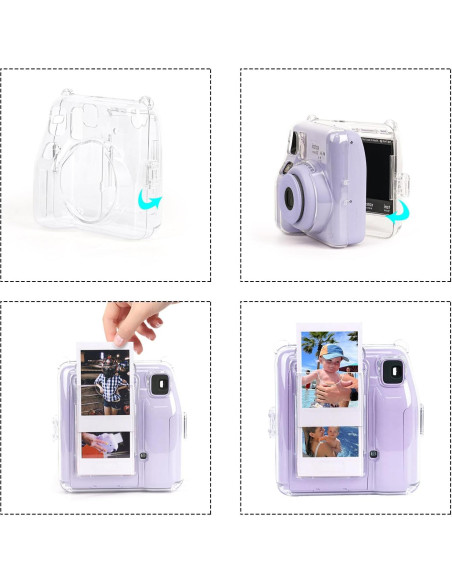 Funda Transparente WOGOZAN para Cámara Fujifilm Instax Mini SE