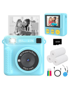 Cámara Instantánea JPVERLY P260 Azul 1080P para Niños