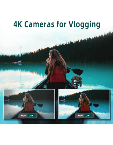 Cámara Digital 4K Monitech S100 48MP con Pantalla 180