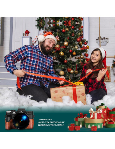 Cámara Digital 4K Monitech S100 48MP con Pantalla 180