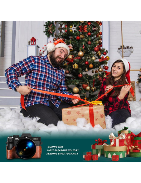 Cámara Digital 4K Monitech S100 48MP con Pantalla 180