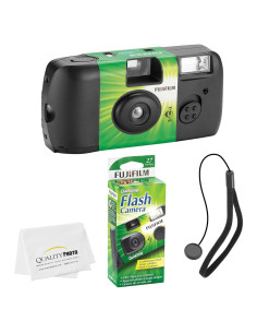 Cámara desechable Fujifilm QuickSnap Flash 400 con accesorios