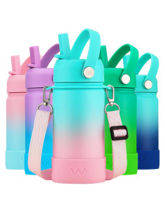 Botella de Agua para Niños WEREWOLVES 414ml Tapa Popote