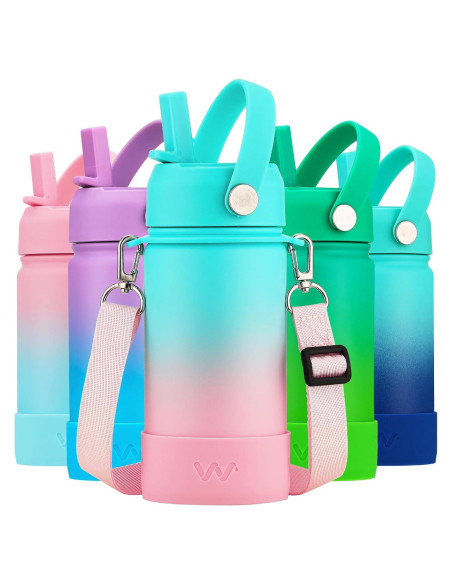 Botella de Agua para Niños WEREWOLVES 414ml Tapa Popote