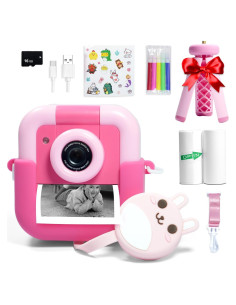 Cámara Instantánea PrizedHome para Niños Rosa 48MP HD 1080P