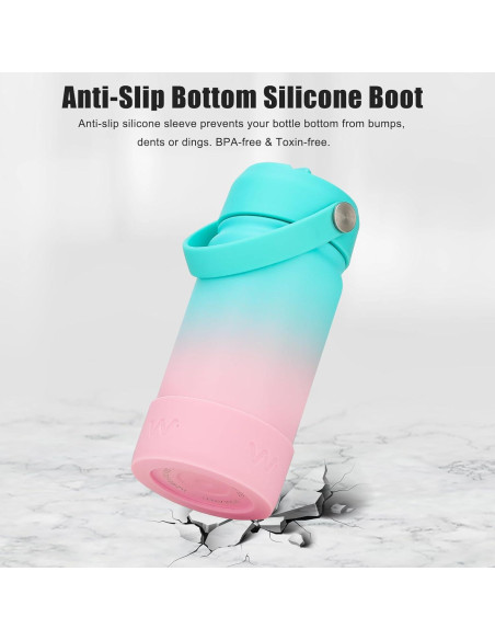 Botella de Agua para Niños WEREWOLVES 414ml Tapa Popote